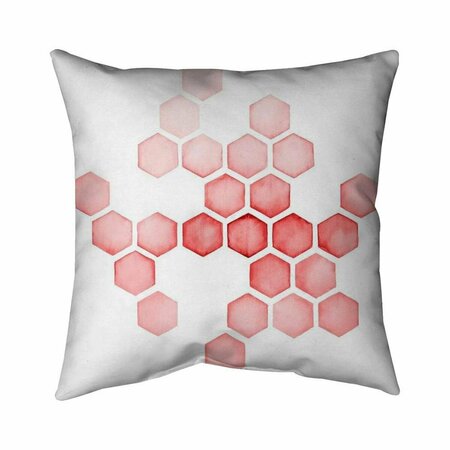 FONDO 26 x 26 in. Alveoli Red-Double Sided Print Indoor Pillow FO2772724